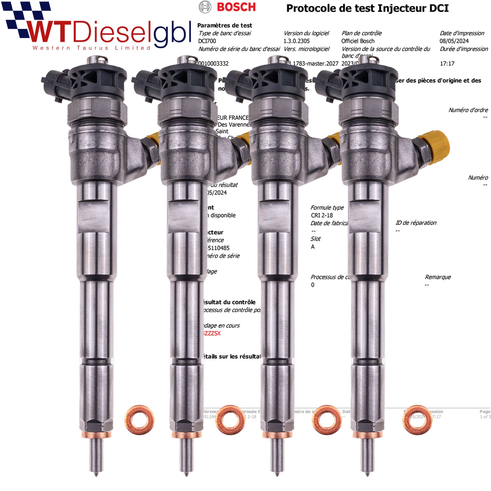X4 Bosch 0445110485 16608399R | 1.5 DCI | Renault Dacia Nissan Injector