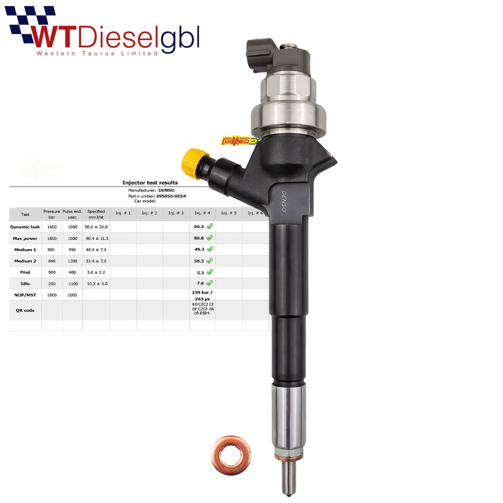 Denso 295050-0050 Fuel Injector | Chevrolet Opel 1.7 TD | OEM 55567729