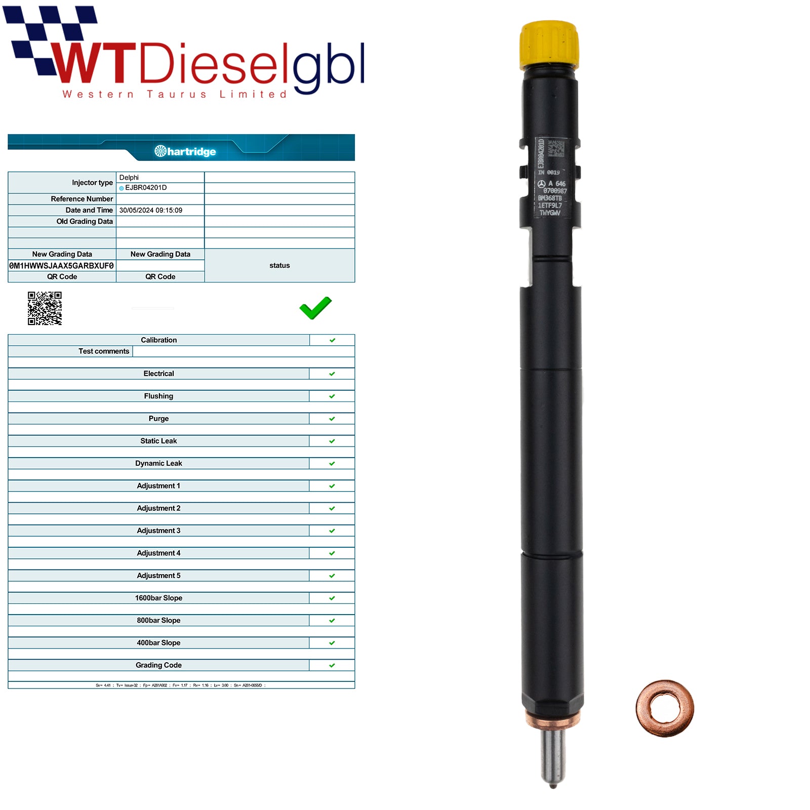 Delphi EJBR04201D A6460700987 |CDI| Mercedes Fuel Injector
