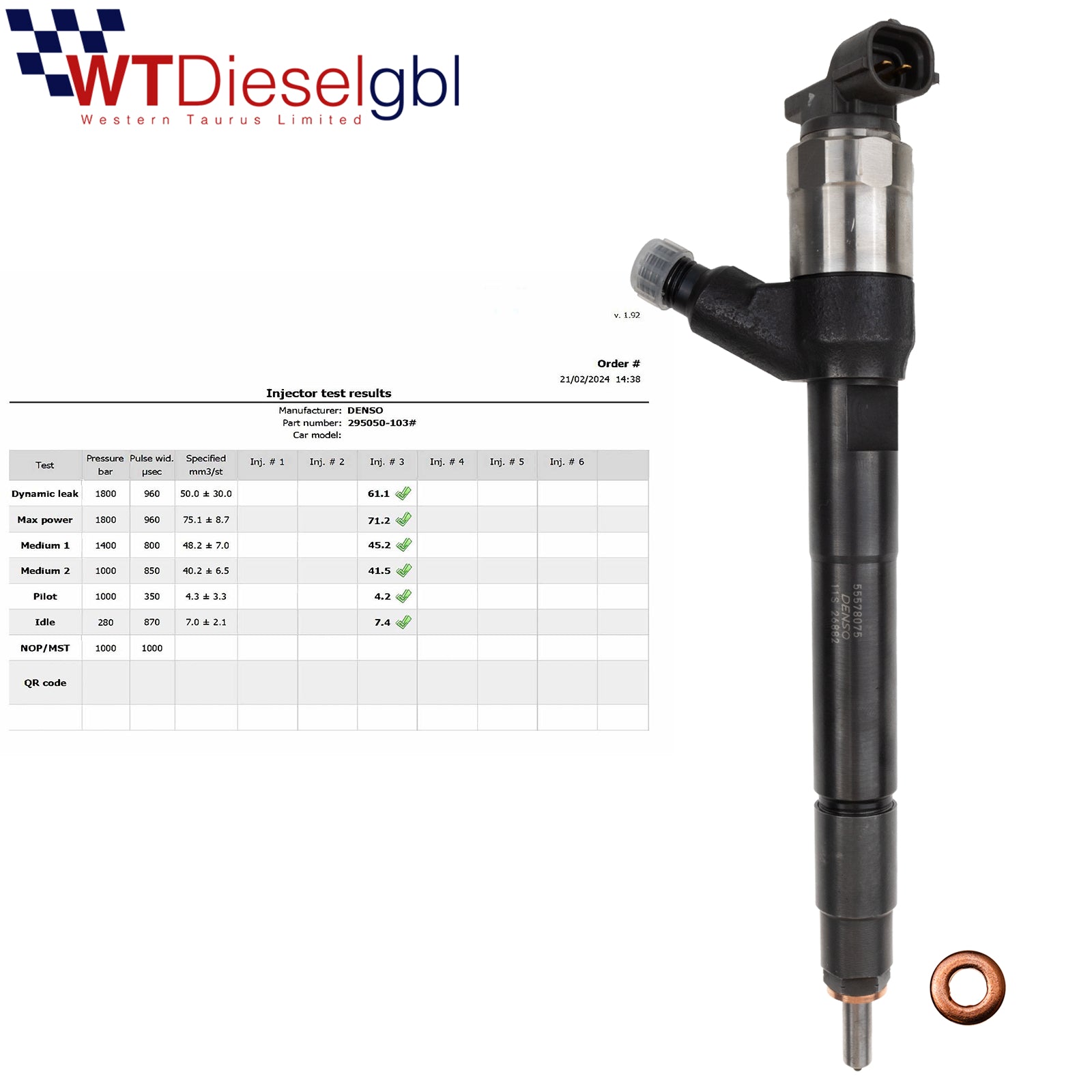 Denso 55578075 095000-1030 |1.6 CDTi| Vauxhall Opel Astra Meriva Injector