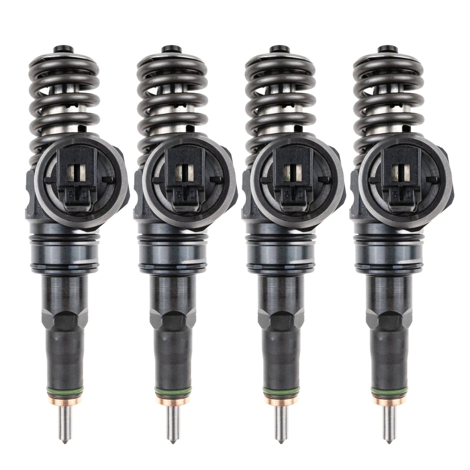 Set Of 4 Remanufactured Fuel Injectors For VW Audi Seat Skoda 1.6 TDI - 03L130277B