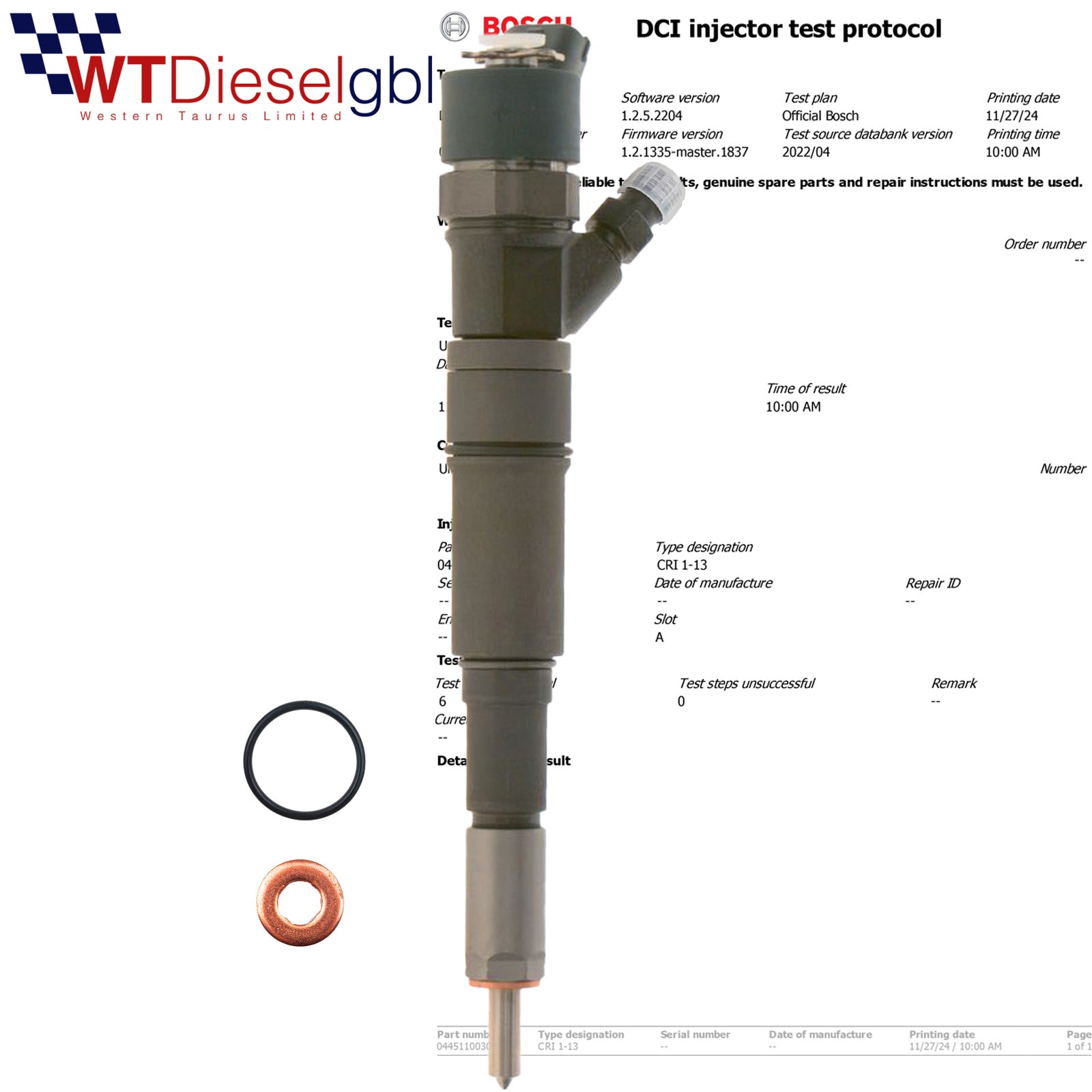 Bosch 0445110030 0986435011 2248880 | MG Rover | ZT 2.0 CDTi | Inyector