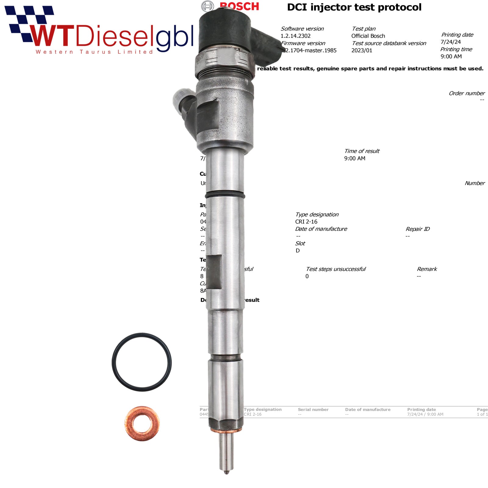 Bosch 0445110275 33800-4A500 | 2.5 CRDi | Hyundai Kia Injector