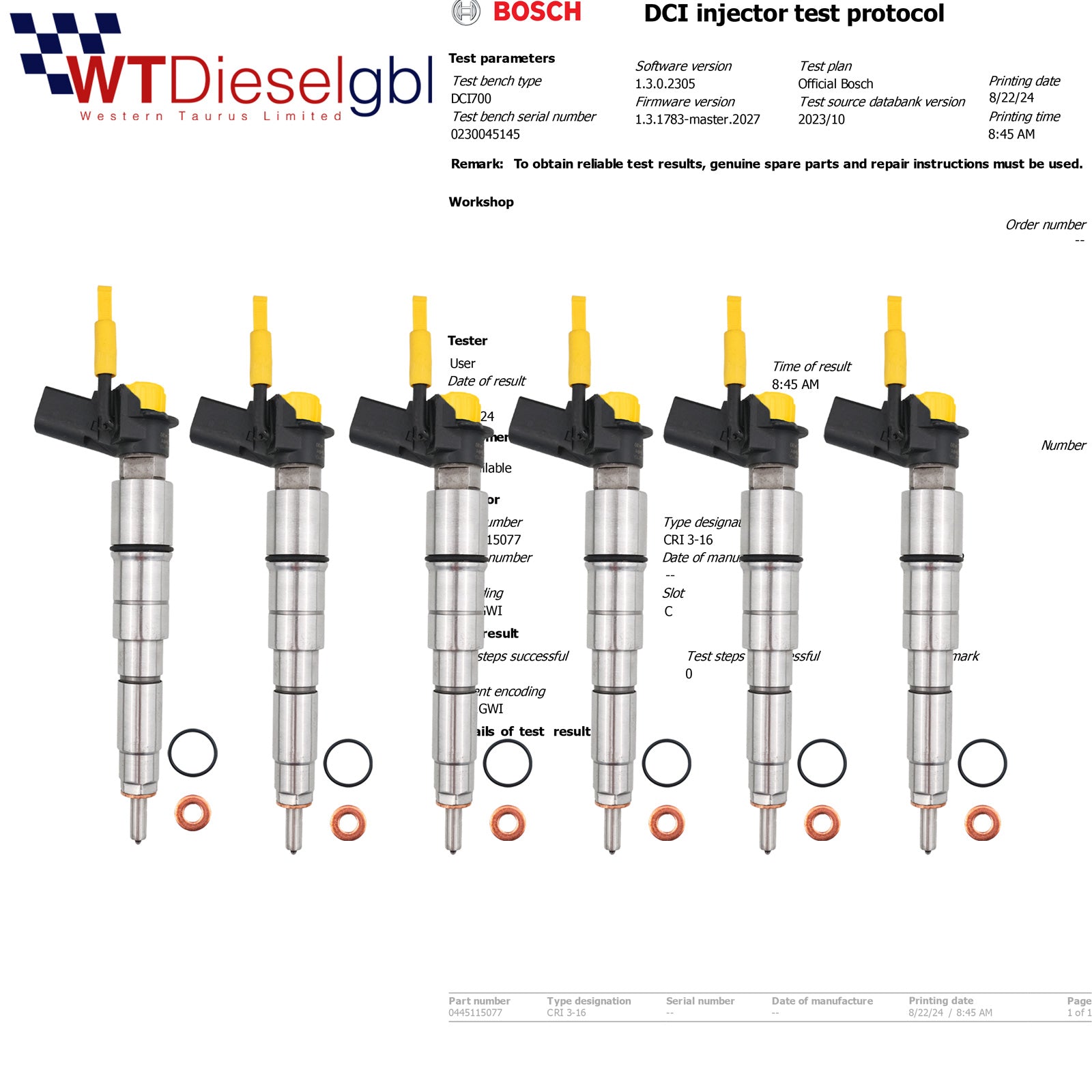 X6 Bosch 0445115077 13537796042 |3.0 d| BMW 3 E90 X3 X5 X6 Injector
