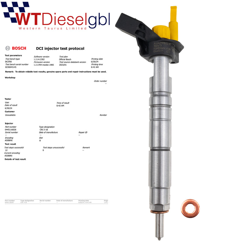 X4Bosch 0445116028 A6420701287 | 3.0CDI | Injecteur Mercedes Sprinter