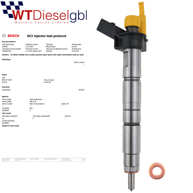 X4 Bosch 0445117017 13537805430 |2.0 TDI| BMW X5 X6 123d Injecteur