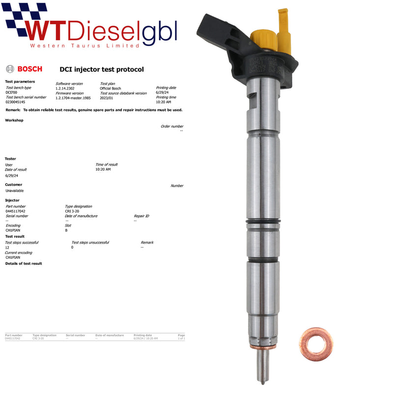 0445117042 INJECTEUR DE CARBURANT DIESEL AUDI Q7 3.0 TDI QUATTRO 059130277CR