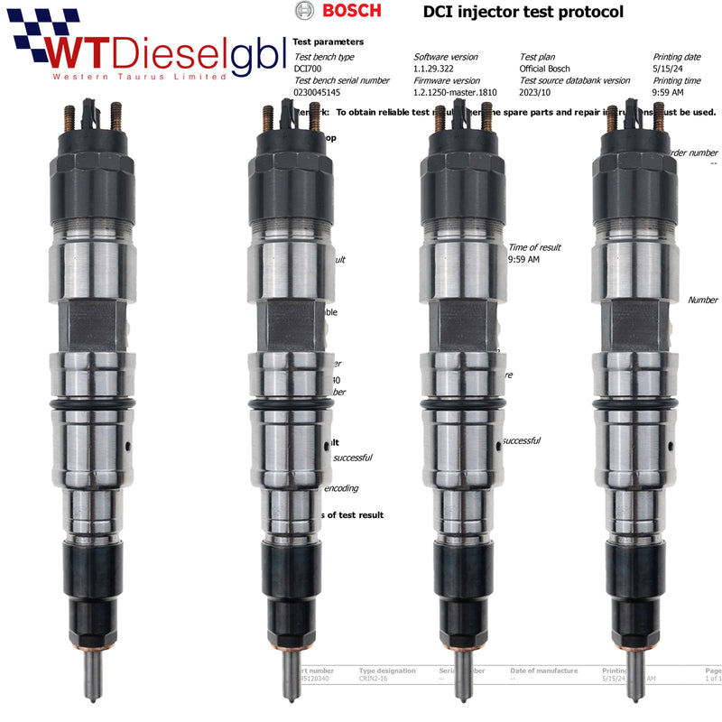 X4 Bosch 0445120340 0986435547 | Valtra VDB Common-Rail-Dieseleinspritzer