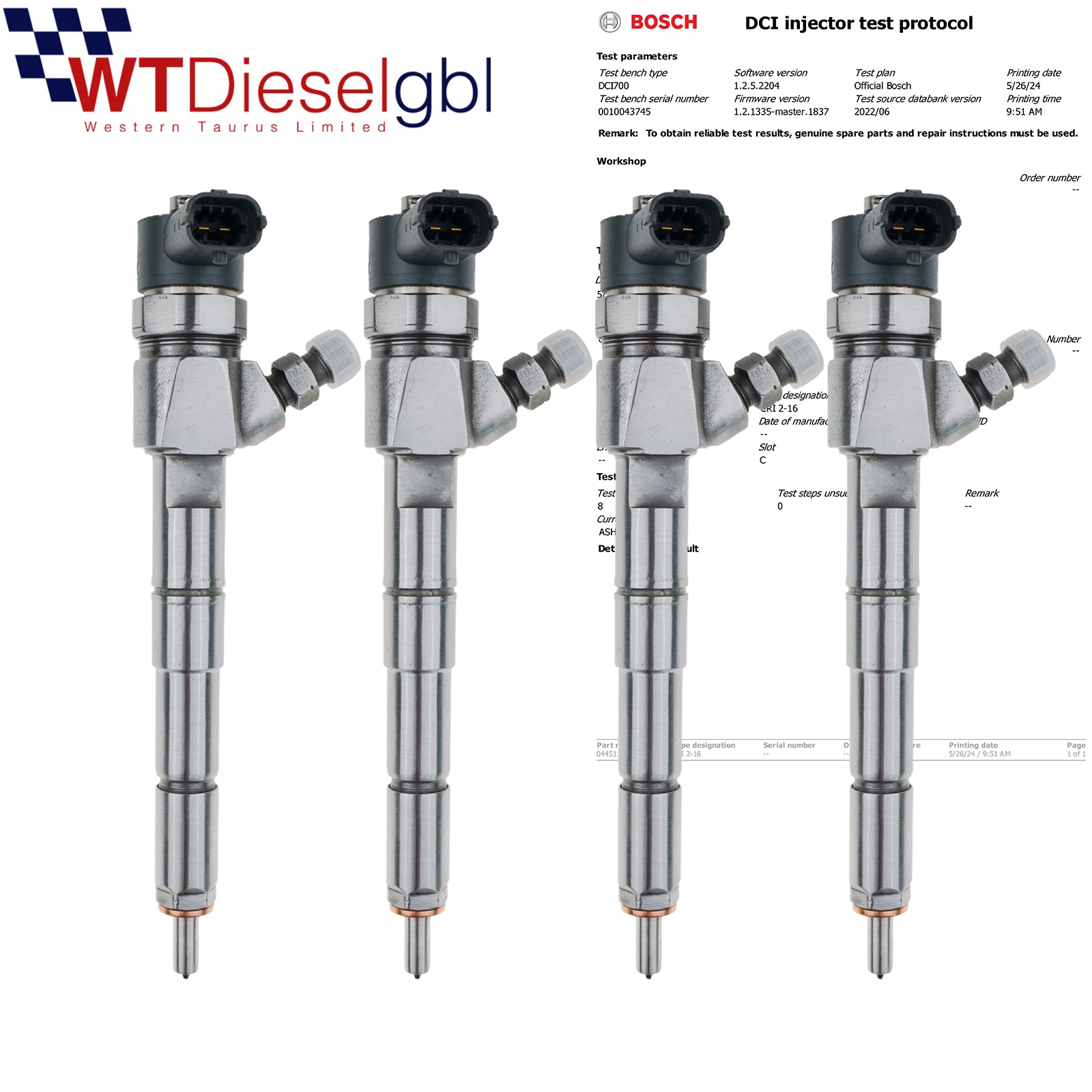 X4 Bosch 0445110299 55209382 |2.0 JTDM| Alfa Romeo Nissan Renult Injector