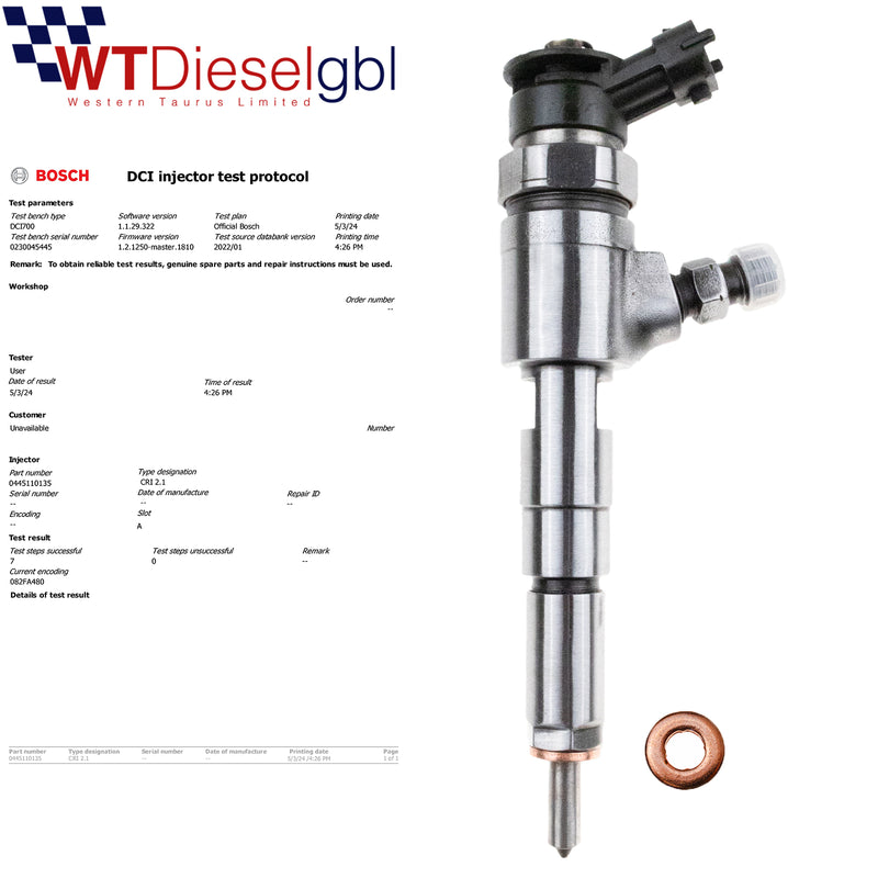 Bosch 0445110135 0986435085 |1.4 HDi| Injecteur de carburant Citroën Peugeot