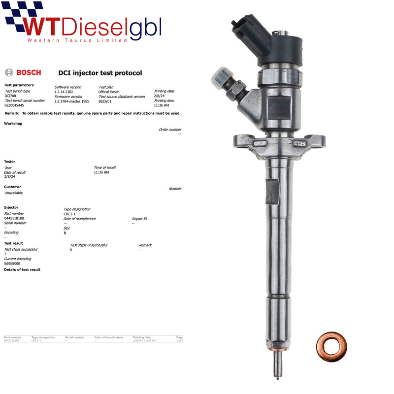 0445110188 CITROEN C4 1.6 HDi BOSCH INJECTEUR DE CARBURANT DIESEL 3M5Q9A593GA