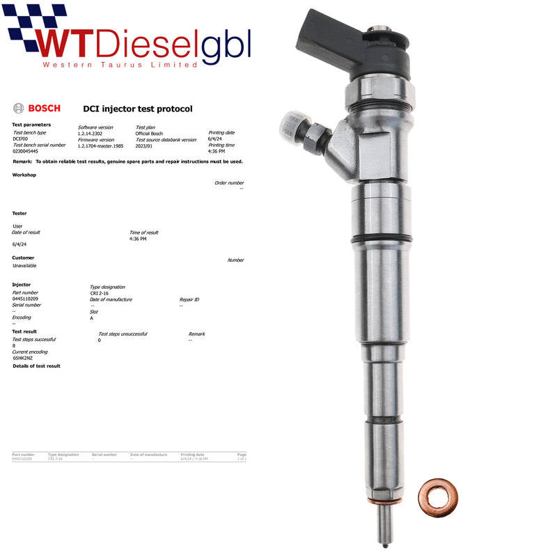 0445110209-13537794555 BOSCH DIESEL-INJEKTOR BMW 118d-318d-325d