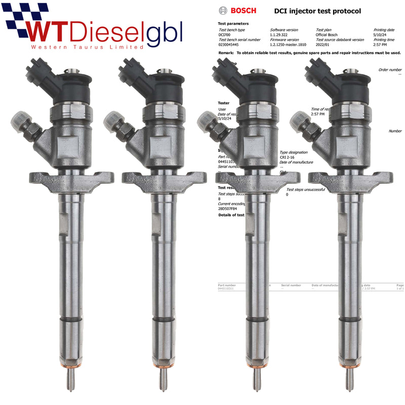 X4 Bosch 0445110311 0986435146 |1.6 HDi| Citroen Peugeot Fuel Injector