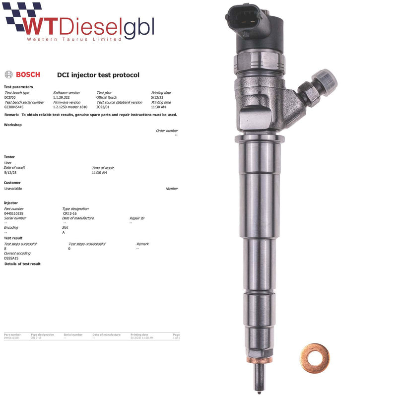 0445110634 INJECTEUR DIESEL BOSCH 0445110338 0445110375 VIVARO PRIMASTAR TRAFIC 2.0 2.3