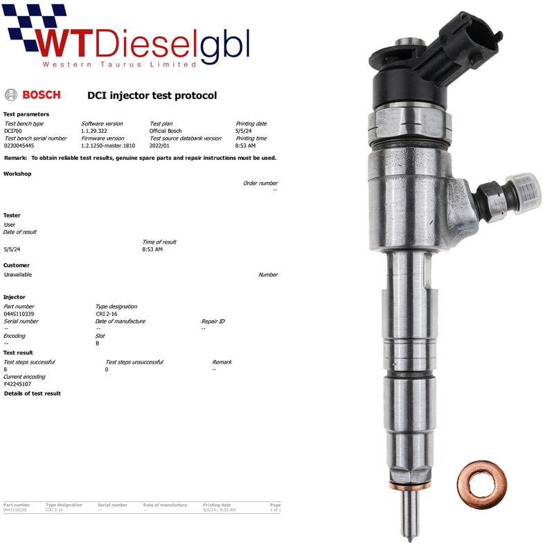 Bosch 0445110339 96 870 68980 |1.4 HDi| Citroen Ford Peugeot Injector