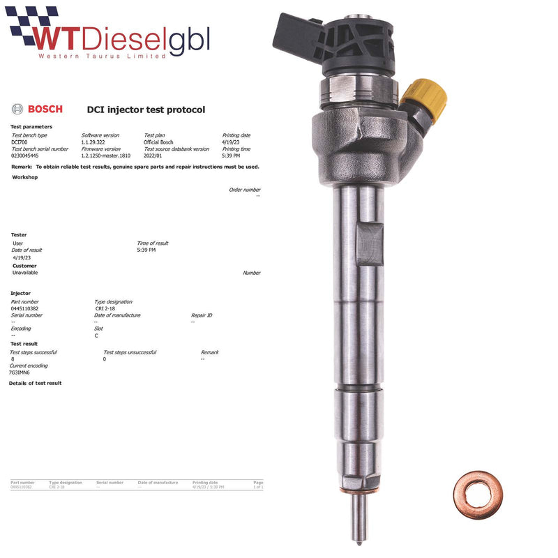 0445110478 INJECTEUR DIESEL BMW BOSCH 0445110382