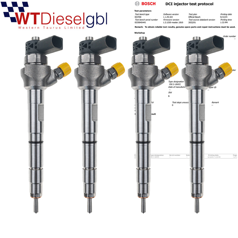 X4 Bosch 0445110475 04L130277E |2.0 TDI| Audi VW Seat Skoda Injector