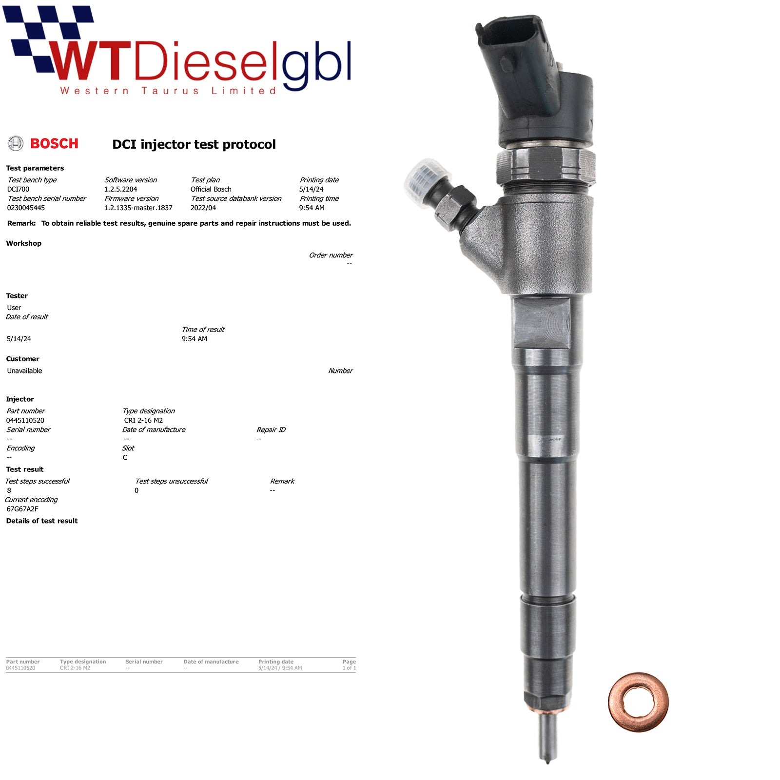 Bosch 0445110520 504389548 | Fiat IVECO Diesel Injector