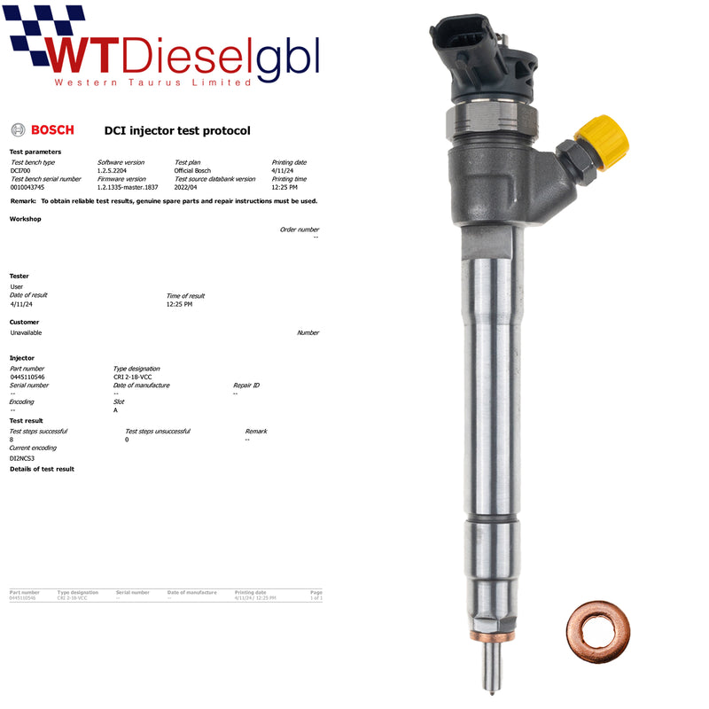 0445110546-166007885R INJECTEUR DIESEL BOSCH NISSAN RENAULT 1.6 dCi