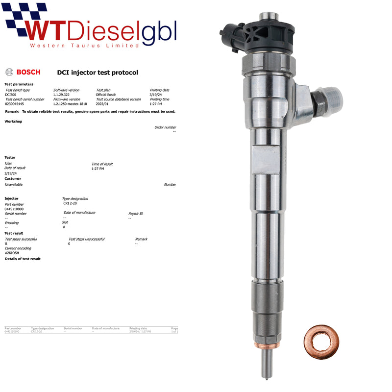 X4Bosch 0445110800 166007427R | 1,5 dCi | Injecteur Dacia Renault