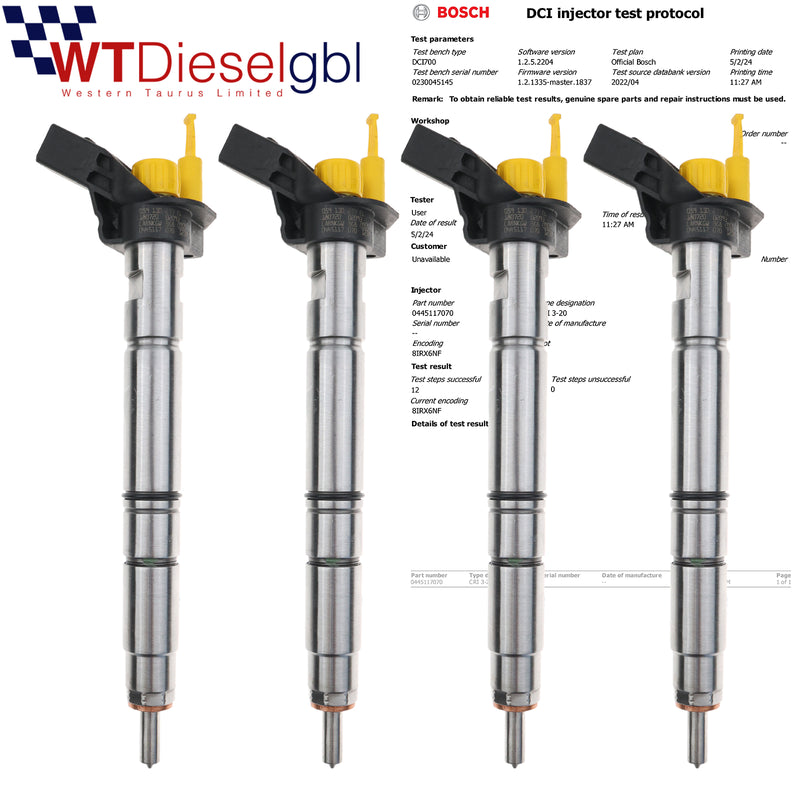 X4 Bosch 0445117070 059130277CK | 3.0 TDI | Audi Porsche Diesel Injector