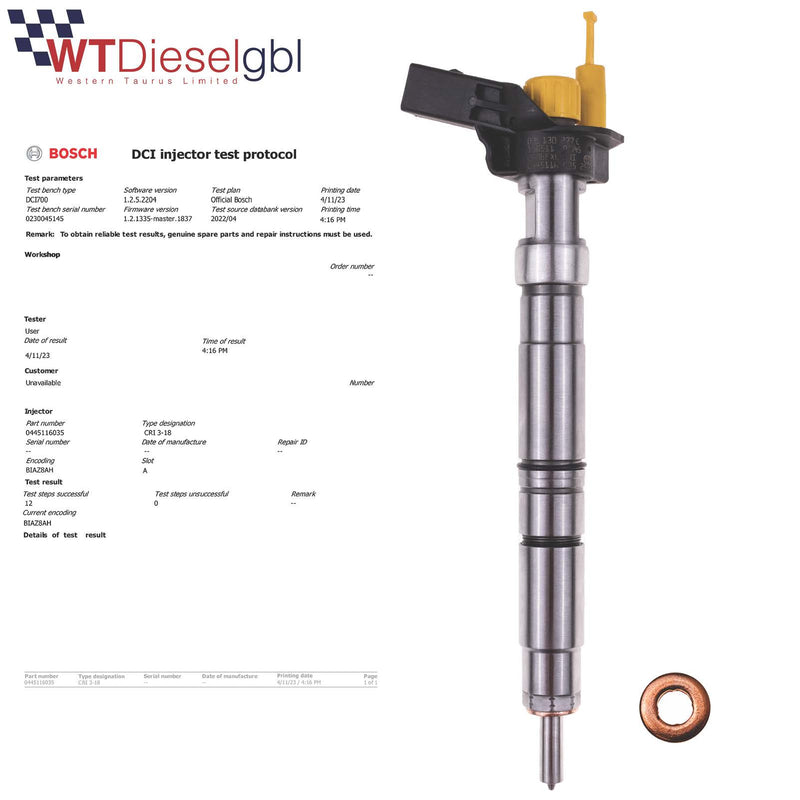 Bosch 0445116035 03L130277C |2.0 TDI| VW Amarok Multivan Transporter Injector