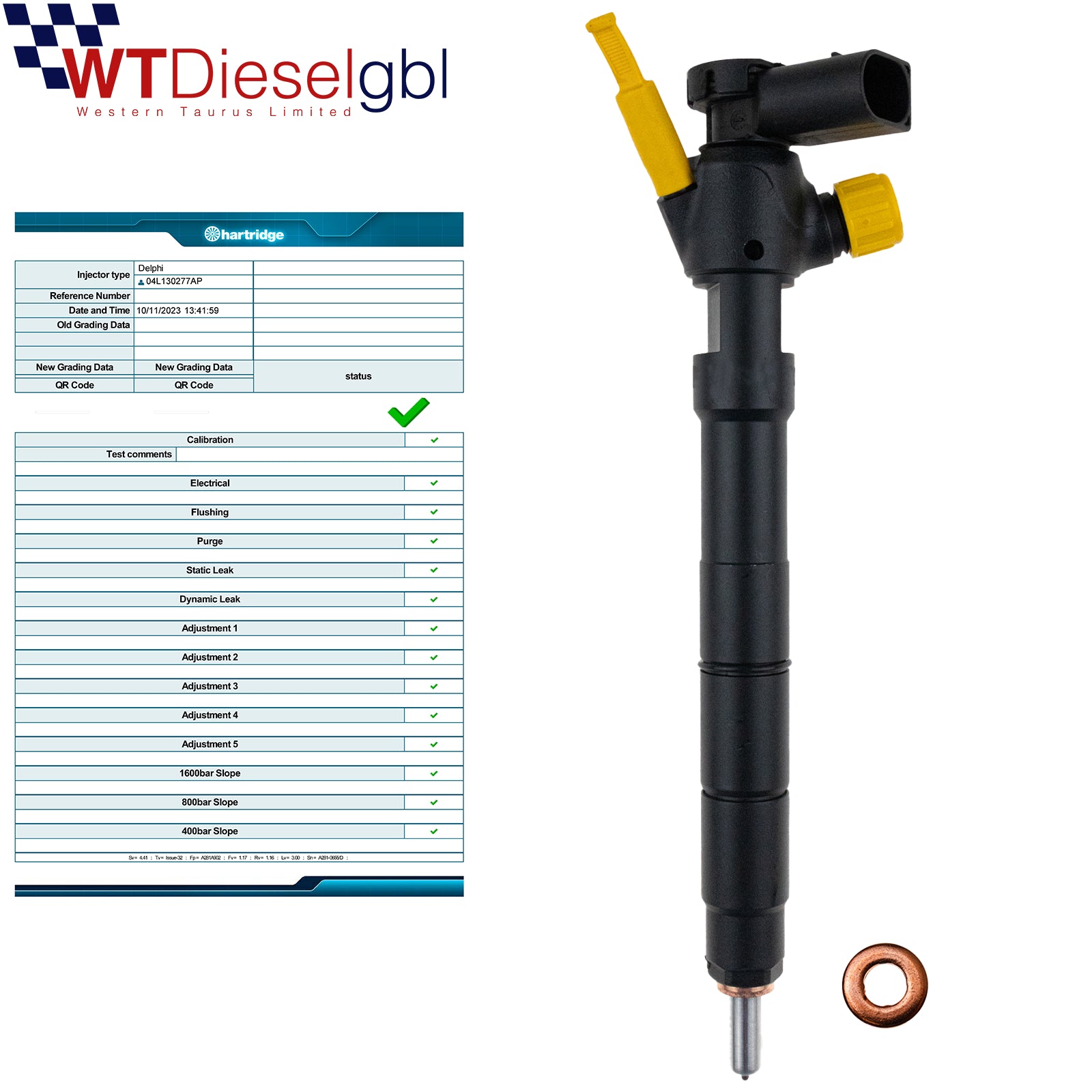 Delphi 04L130277AP 28475604 |2.0 TDI| VW Transporter Crafter Fuel Injector