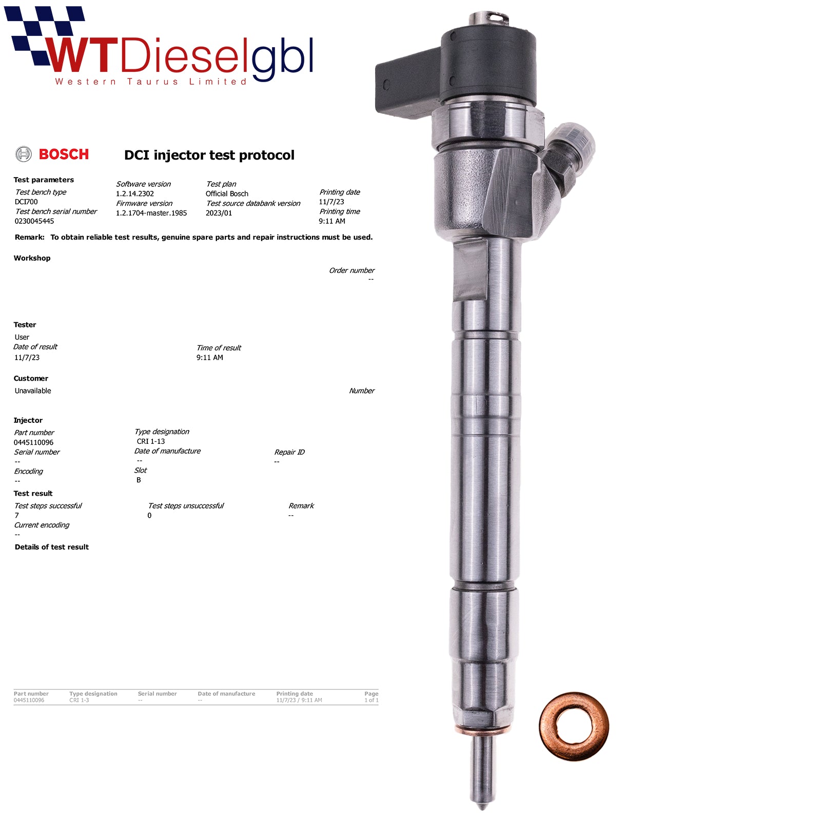 Mercedes Sprinter Vito V-Series 2.2 CDI  Injector | Bosch 0445110096