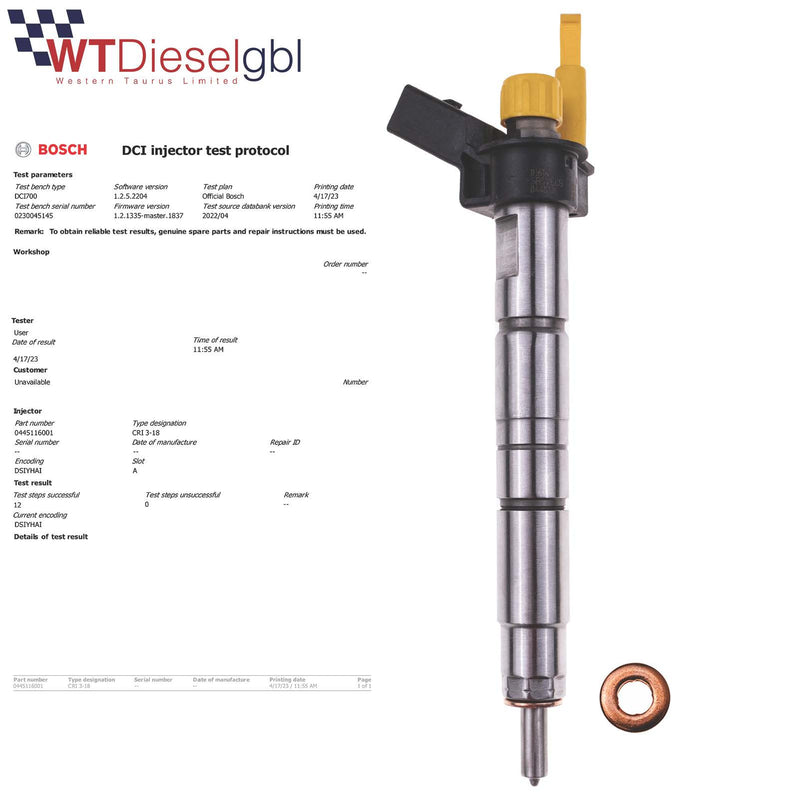 0445116001 INJECTEUR DE CARBURANT DIESEL BMW 2.0 D 13537797877