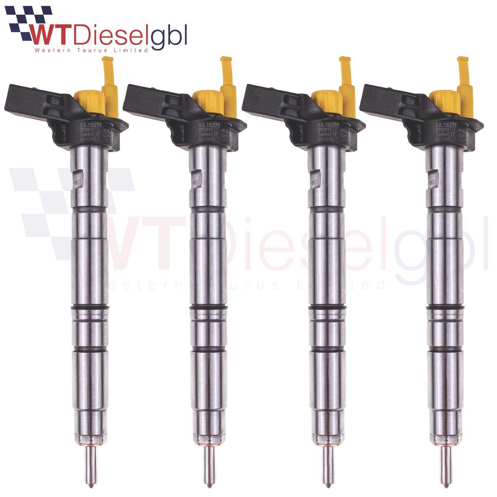 X4 Bosch 0445116030 03L130277 |2.0 TDI| VW Audi Seat Skoda Injector