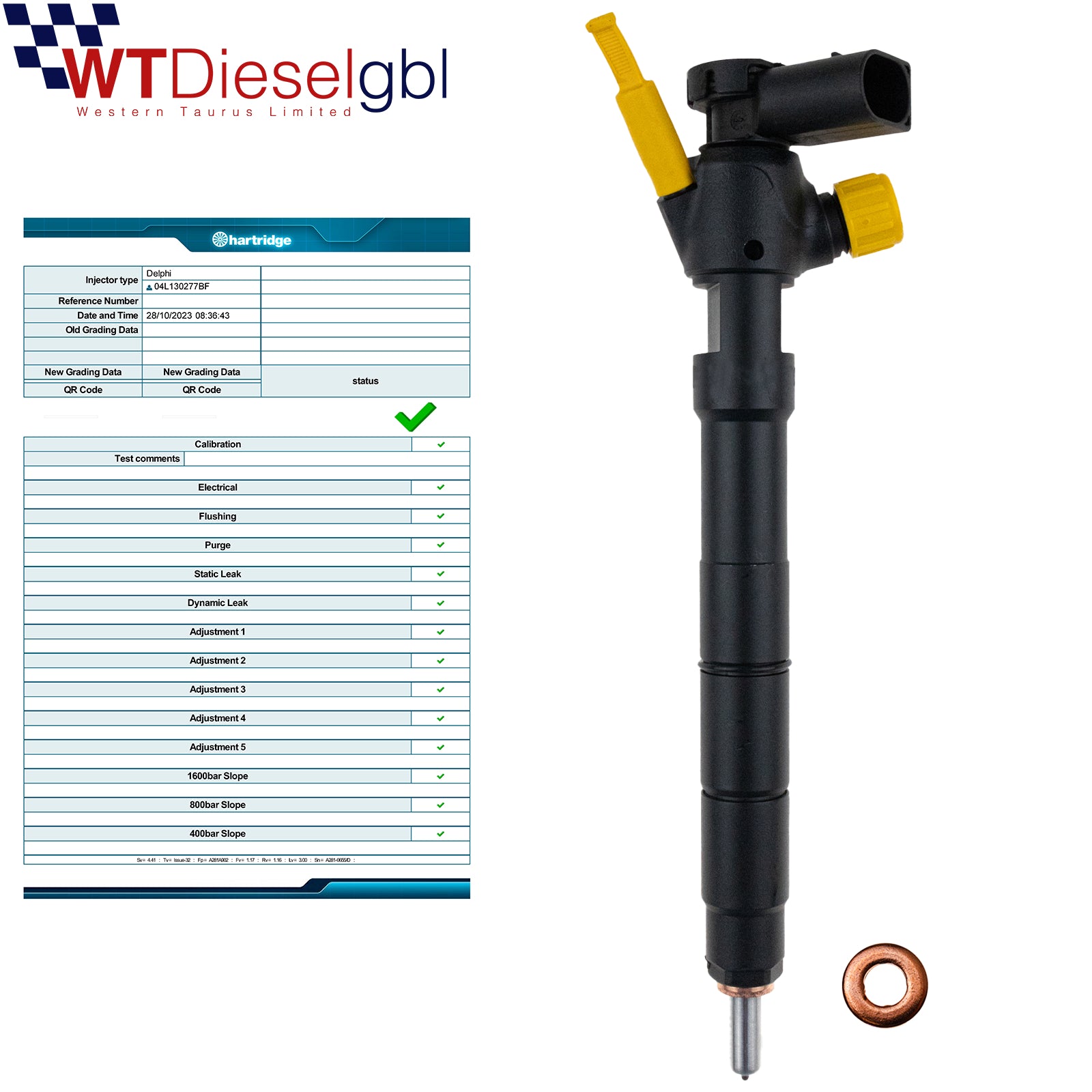 Delphi 04L130277BF | 1.6 TDI | Audi Seat VW Diesel Injector
