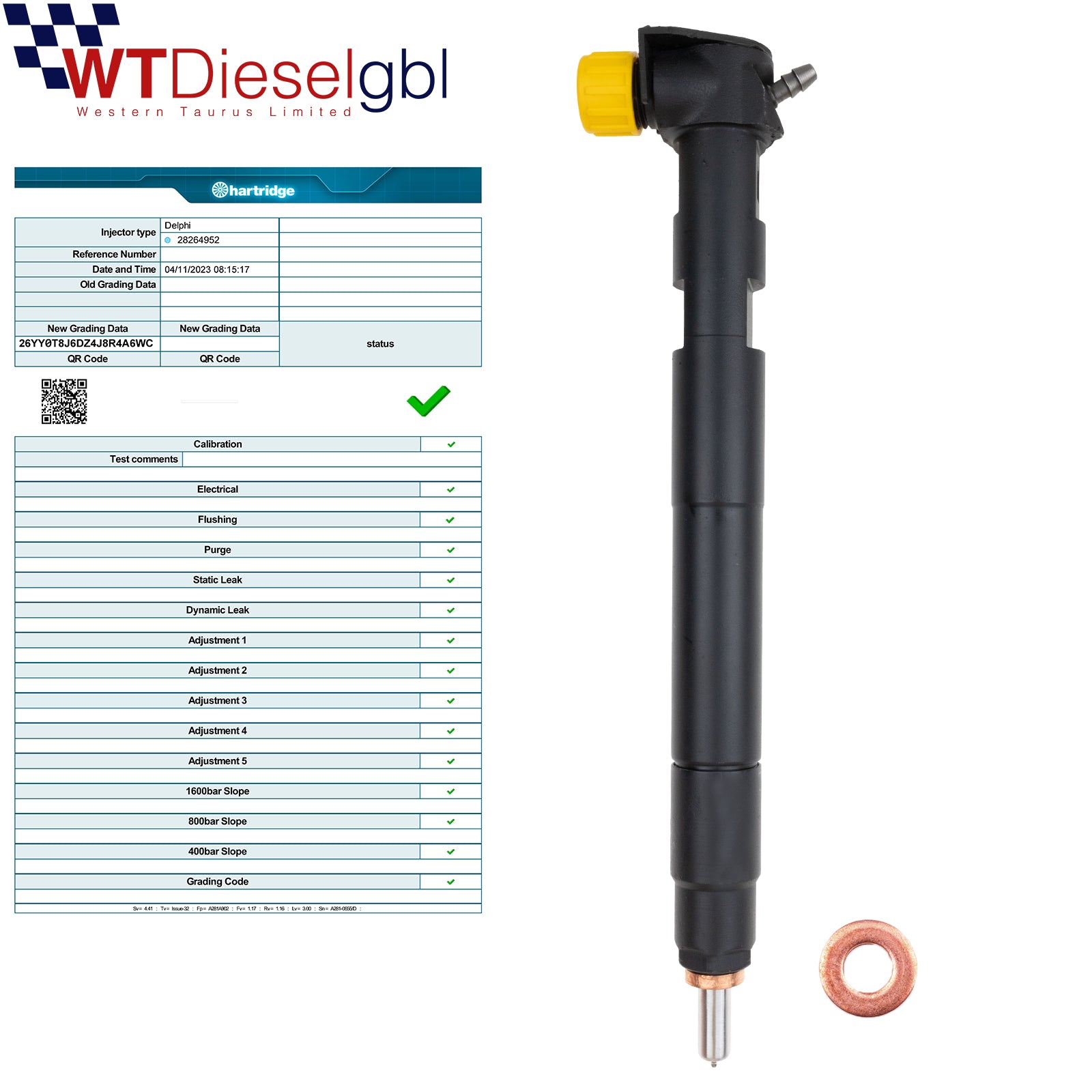 Delphi EMBR00301D 28489562 |2.0 D| Chevrolet Diesel Injector