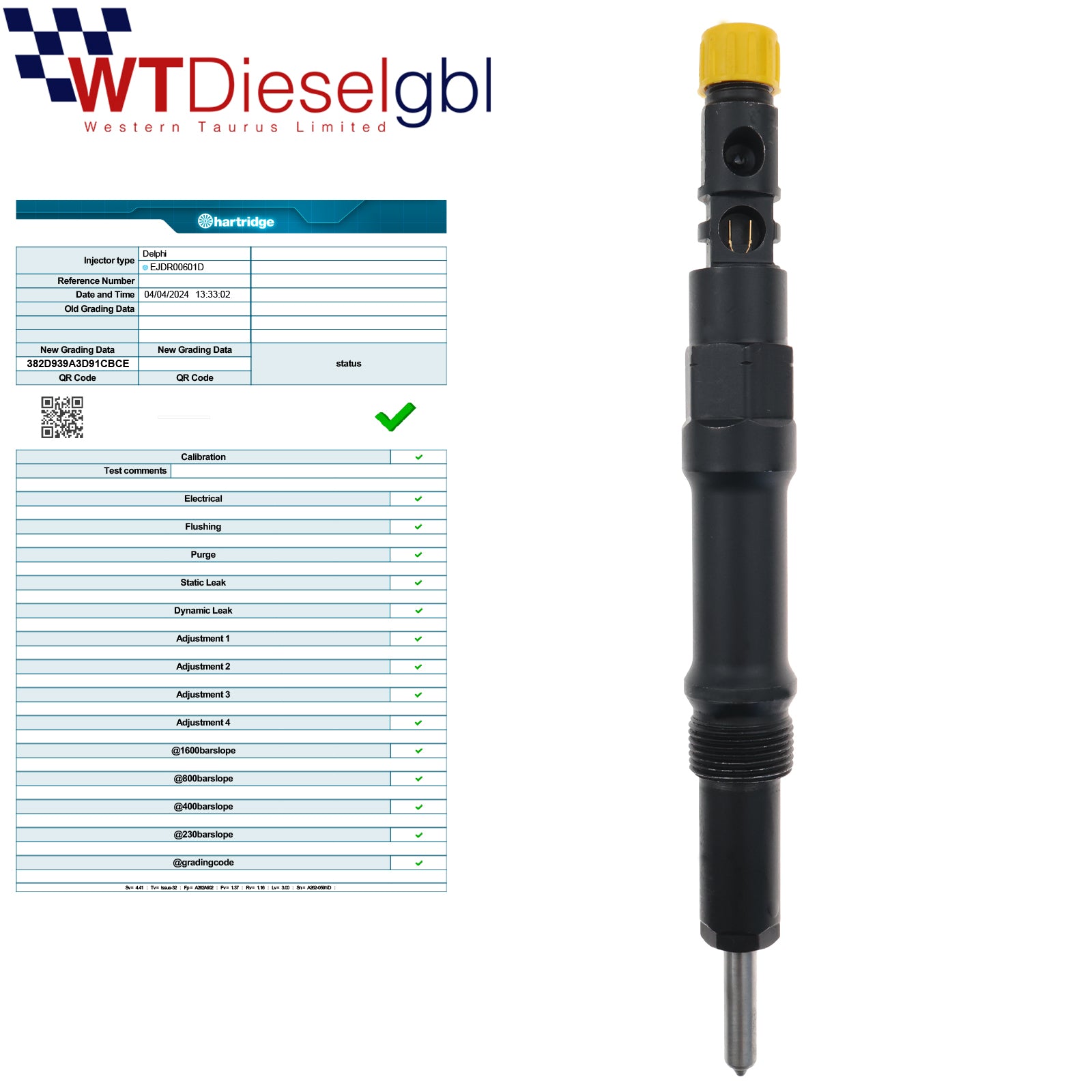 Delphi EJDR00601D 5S7Q9K546AB |2.2 TDCi| Ford Mondeo Injector