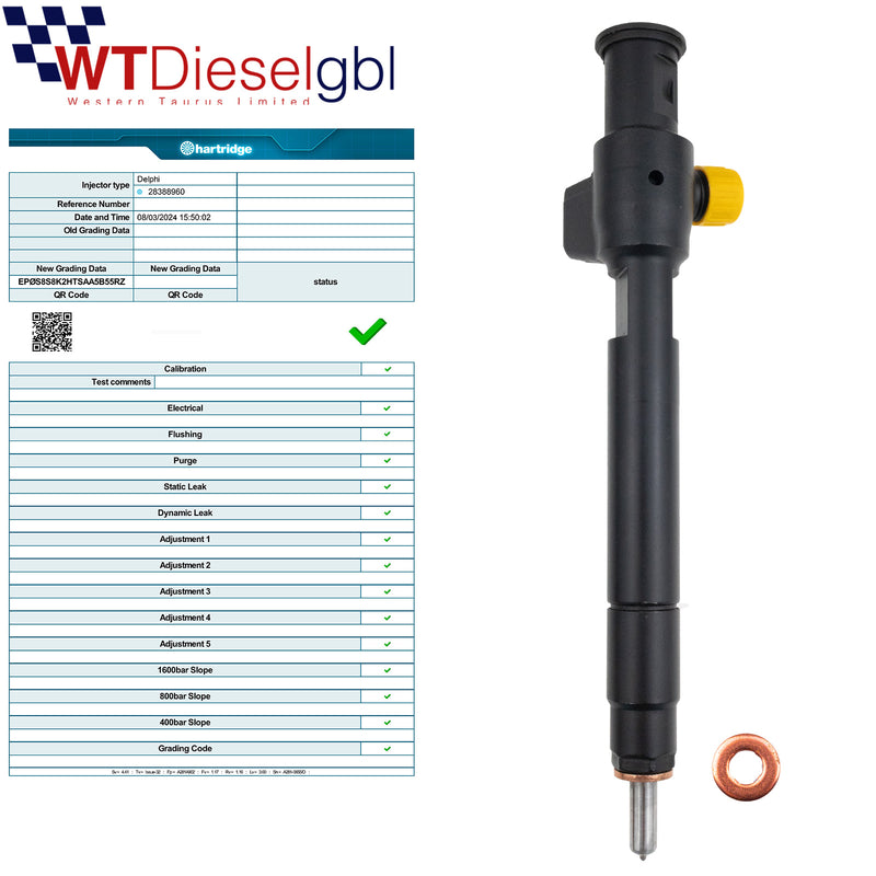 X4 Delphi 9674684080 28388960 |1.4 HDi| Injecteur Citroën Ford Peugeot DS