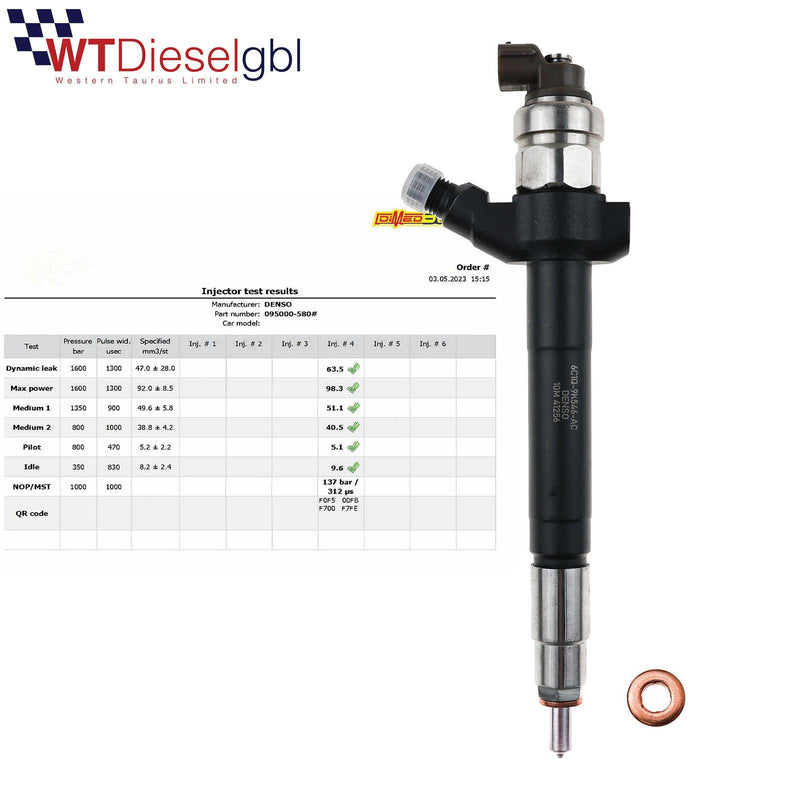 X4 6C1Q-9K546-AC DENSO FUEL INJECTOR CITROEN FORD PEUGEOT 2.2 Hdi