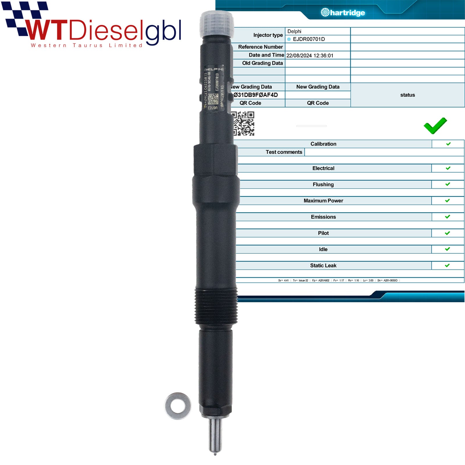 Delphi EJDR00701D 6S7Q9K546AA |2.2 TDCi| Ford Jaguar Fuel Injector